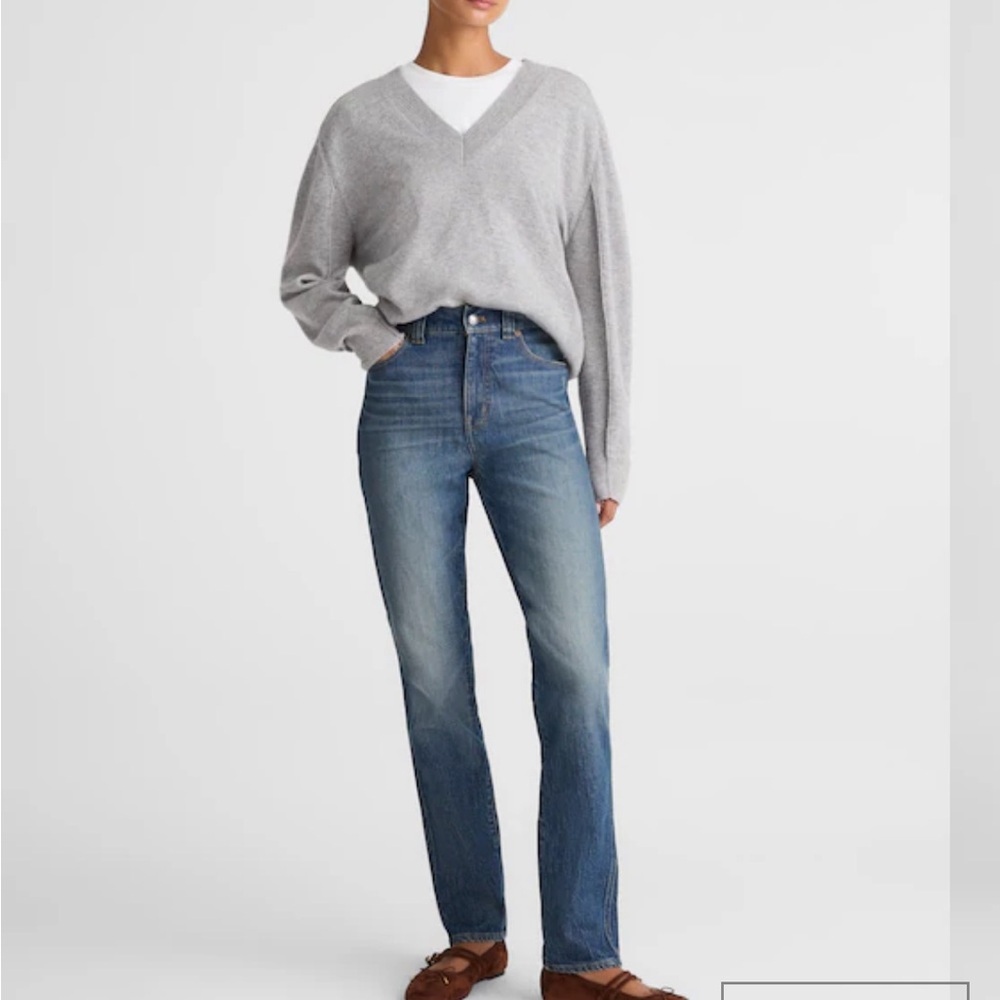 Madewell Perfect Vintage Straight Jean in Medium Blue Wash